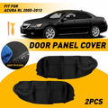 Front Door Armrest Leather Covers for Acura RL (2005–2012) - Black Microfiber