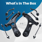 10PCS Suspension Kit Front Struts w/ Control Arms for Hyundai Veloster (2013–2017)