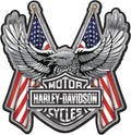 Eagle American Flags Sticker Decal Chrome for Harley Davidson