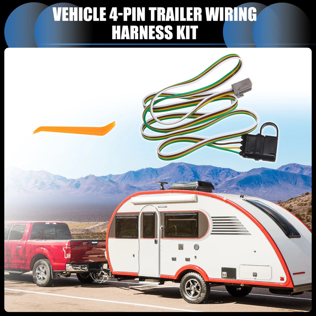 Set of 4-Pin Trailer Wiring Harness Kit for Chevrolet Equinox (2010–2017)