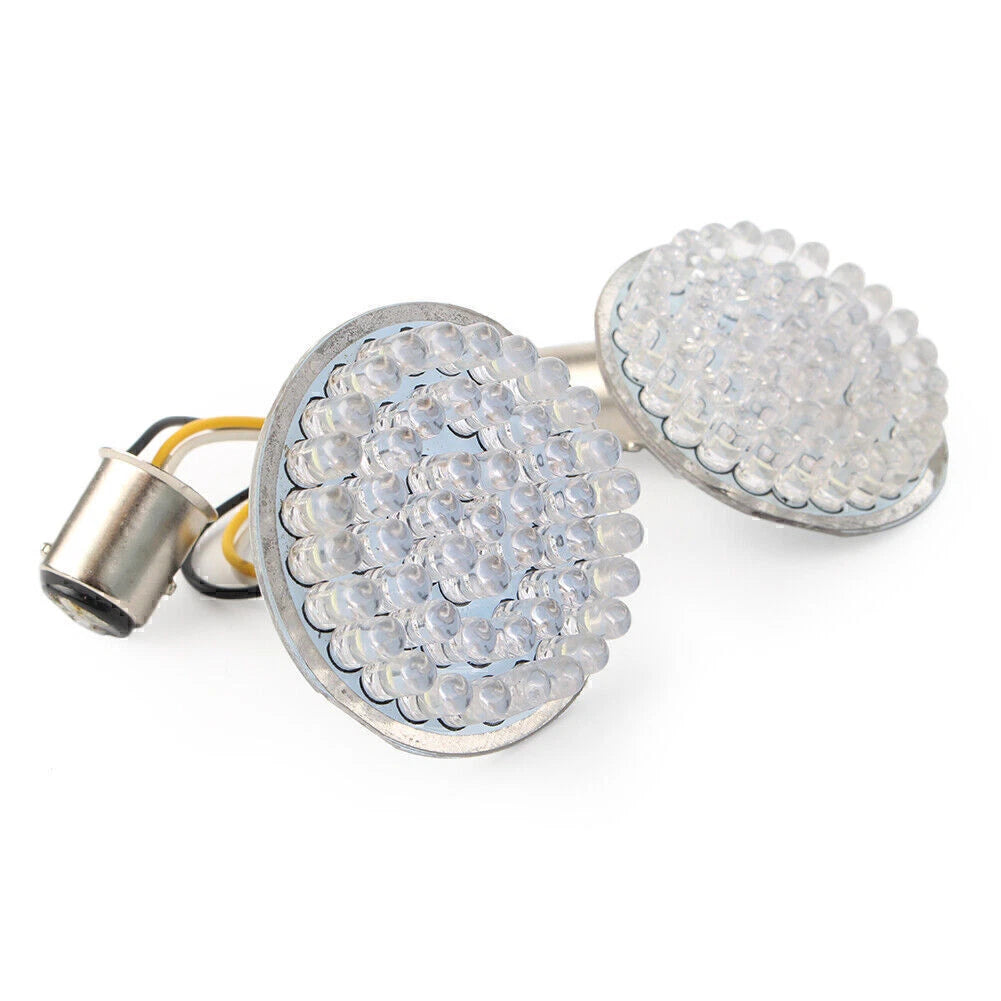 2" 1157 Rear LED Turn Signal Light Inserts for Harley Dyna Fat Boy