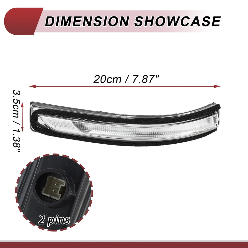 Left Mirror Turn Signal Light for KIA Niro (2017–2020) No. 87613G5000 Black Clear