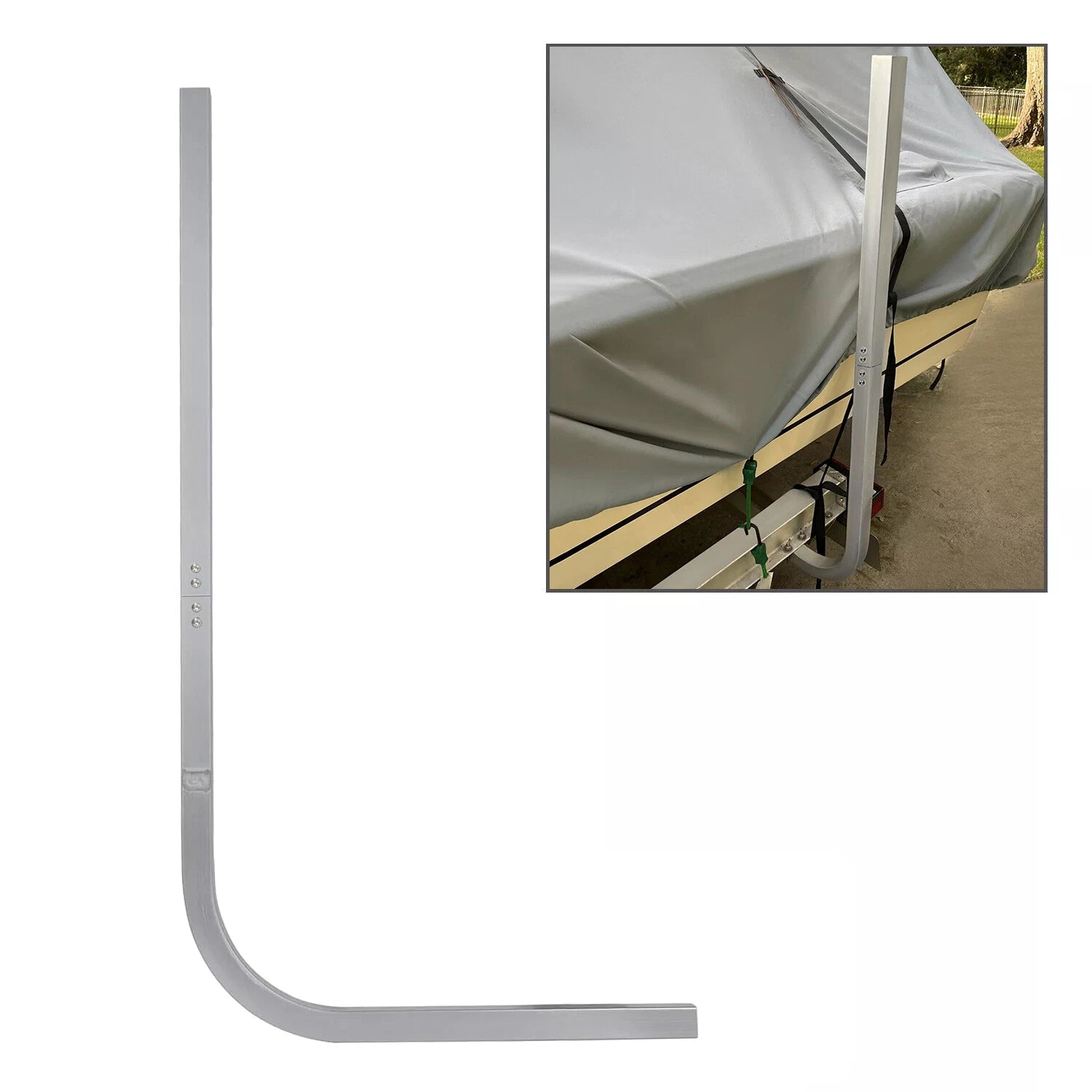 1-1/8" Thick Aluminum Boat Trailer Guide Poles for 46" Trailer (1.5" Square)