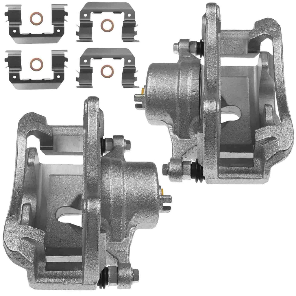 Pair Front Disc Brake Calipers with Brackets for Hyundai Veloster (2013-2016)