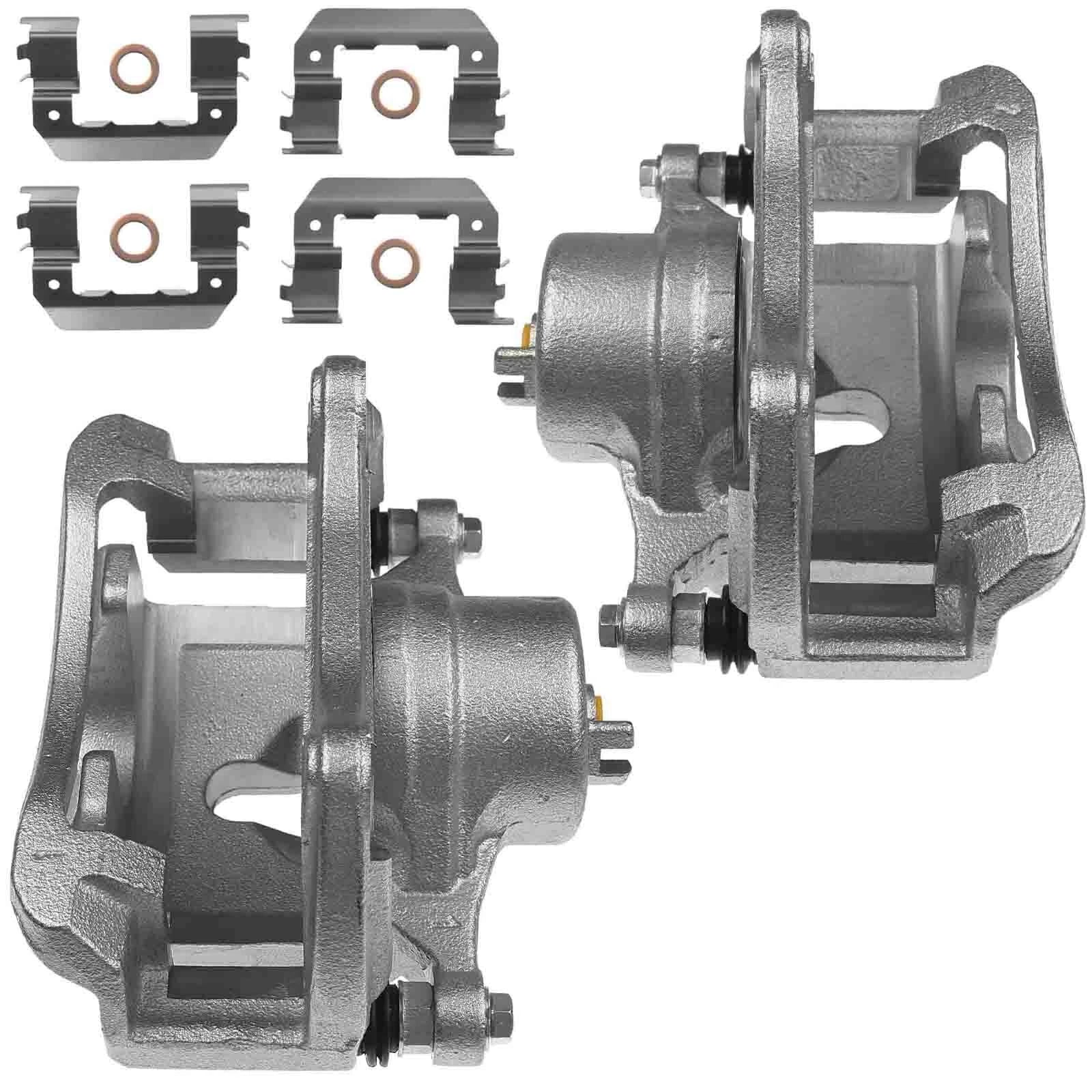 Pair Front Disc Brake Calipers with Brackets for Hyundai Veloster (2013-2016)
