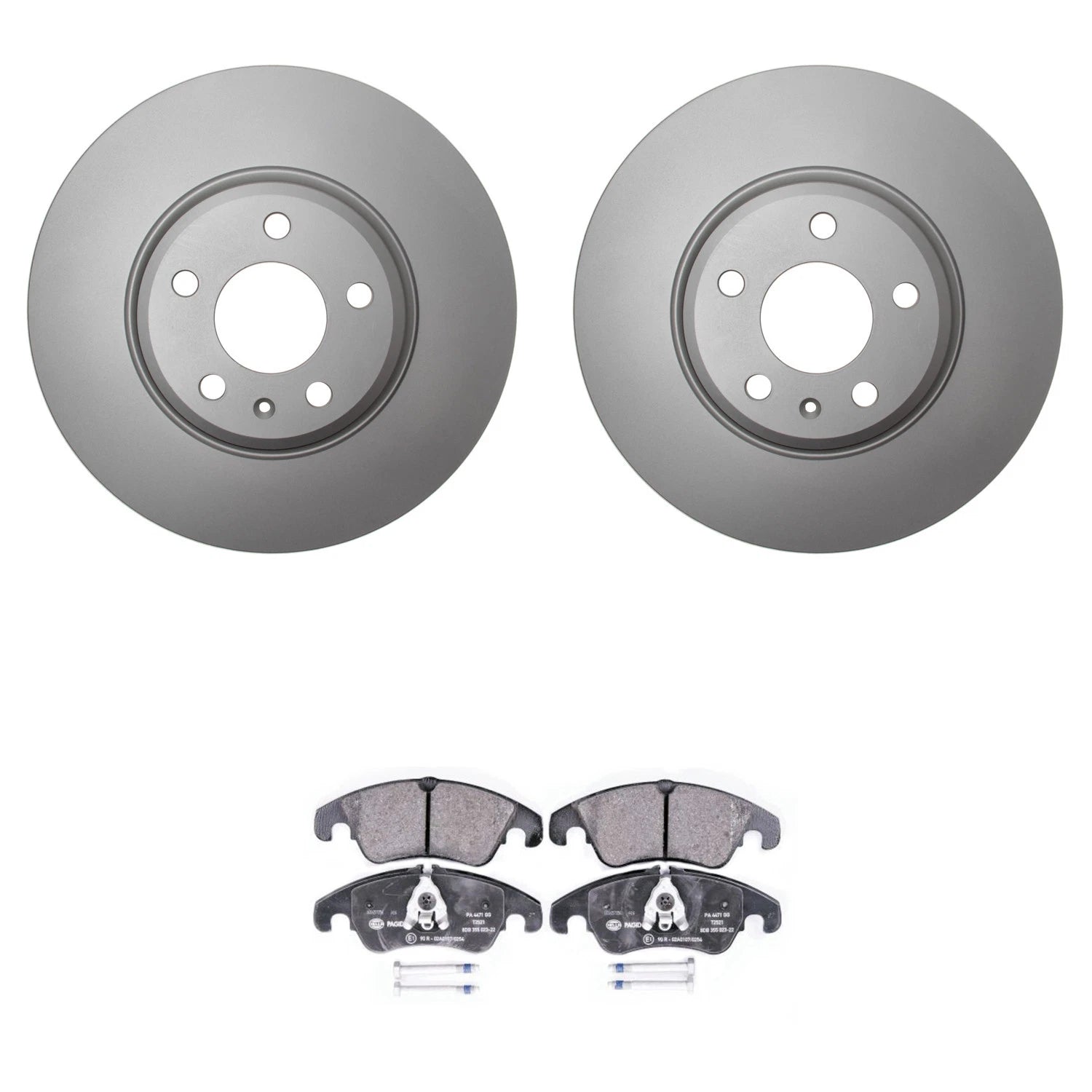 Set of 4 Hella Pagid Front 320mm Rotors Disc Brake Pad Kit for Audi Q5 (2009–2011)