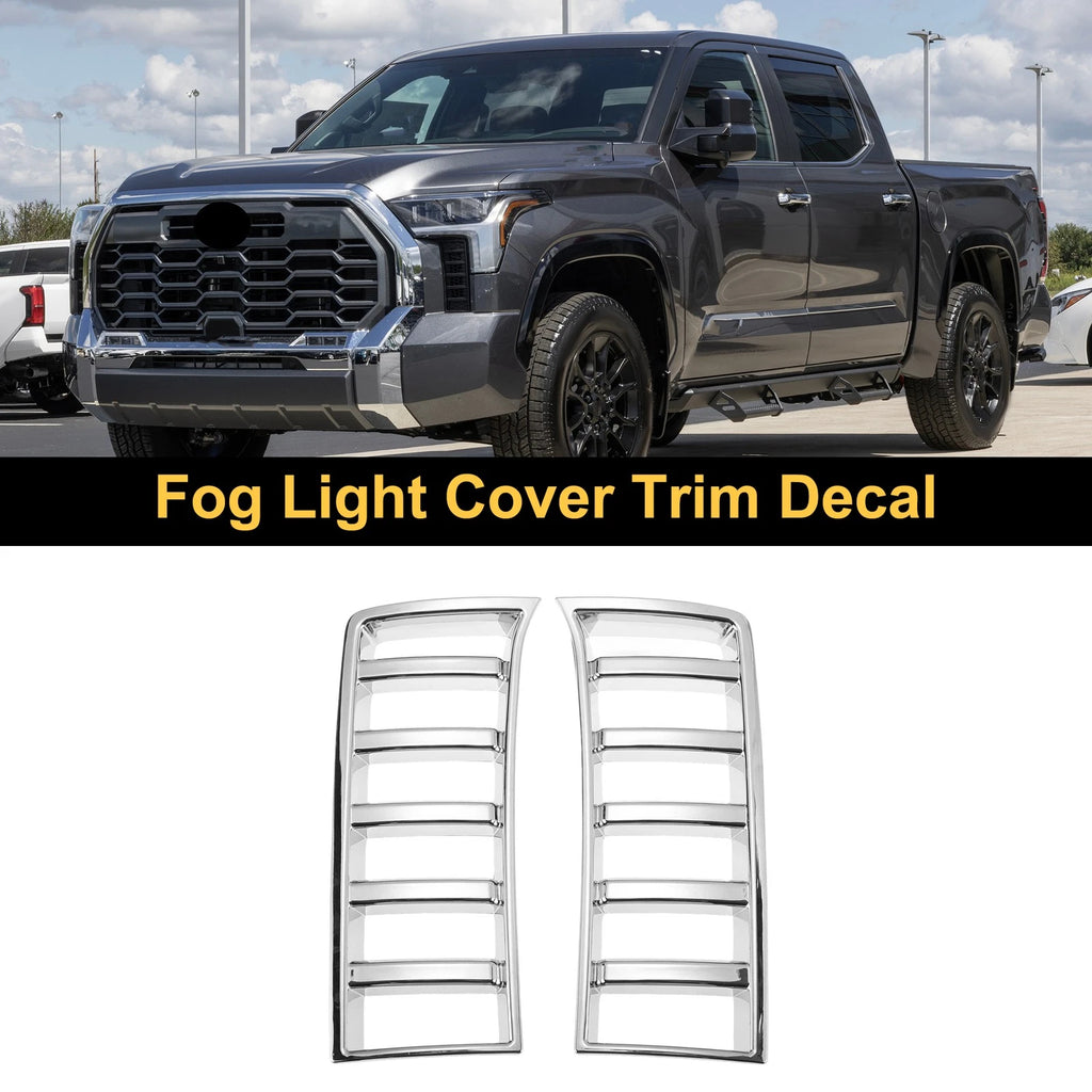 Set of 2 Fog Light Cover Trim for Toyota Tundra (2022–2025) Plating