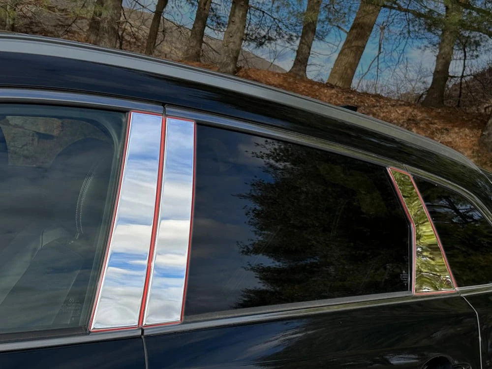 Luxury FX Polished Pillar Post Trim 6pc for 2016-2023 Mazda CX-9