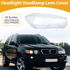 1 Pc Headlight Lens Cover for BMW X5 (2014–2018) No. 63117442648 Clear