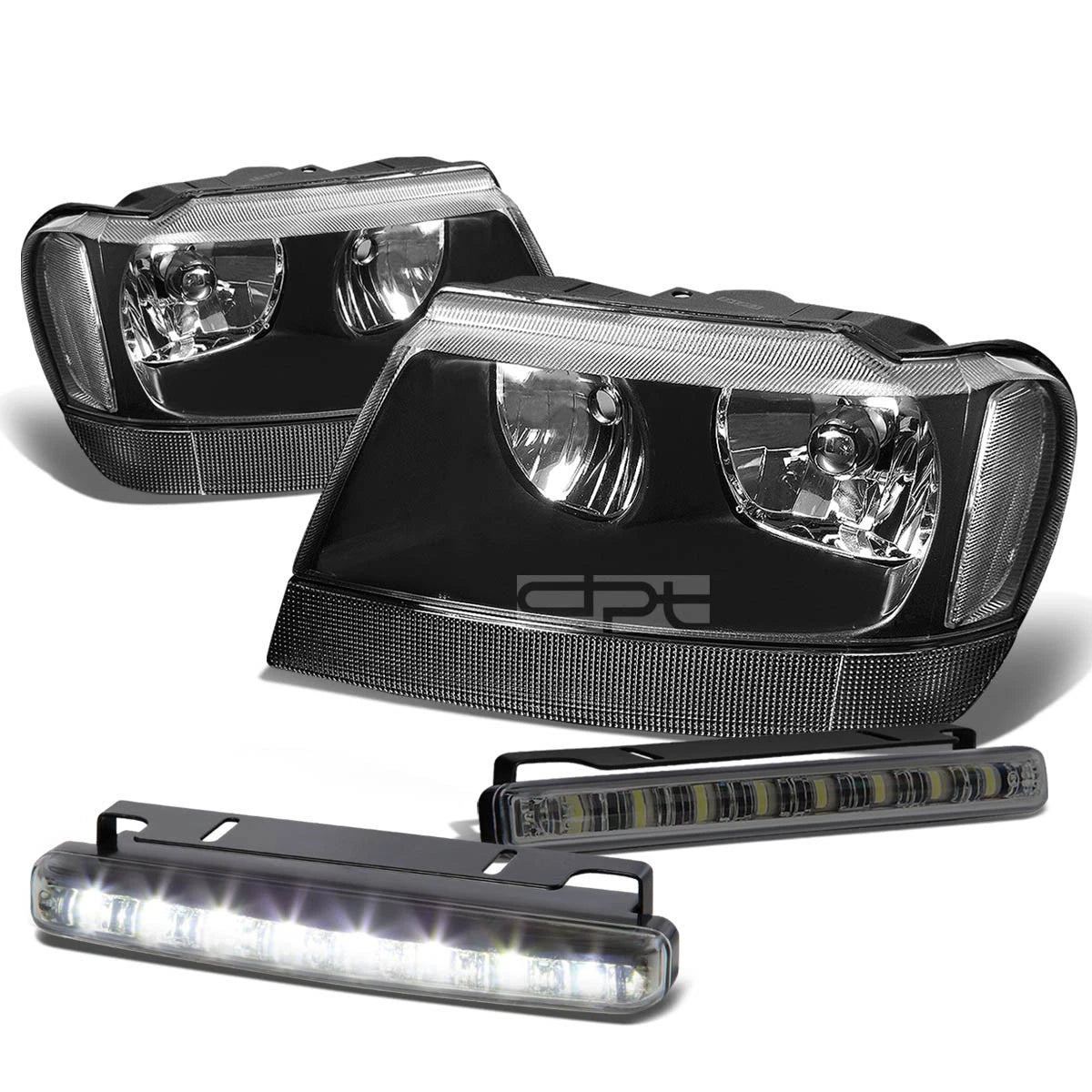 LED Fog Light Kit for Jeep Grand Cherokee (1999–2004) - Black Housing, Smoke