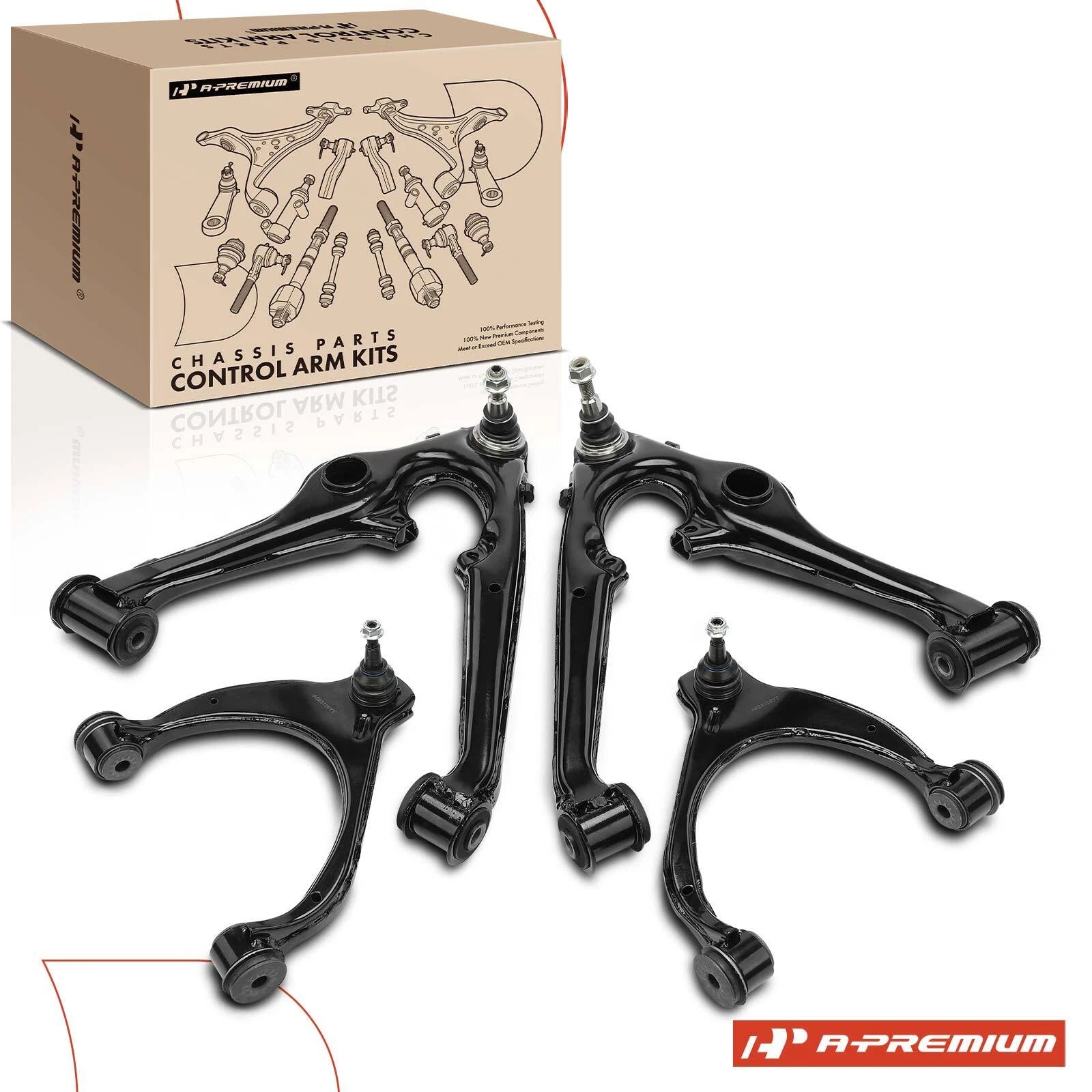 Set of 4 Control Arms for Chevy Silverado 1500 GMC 