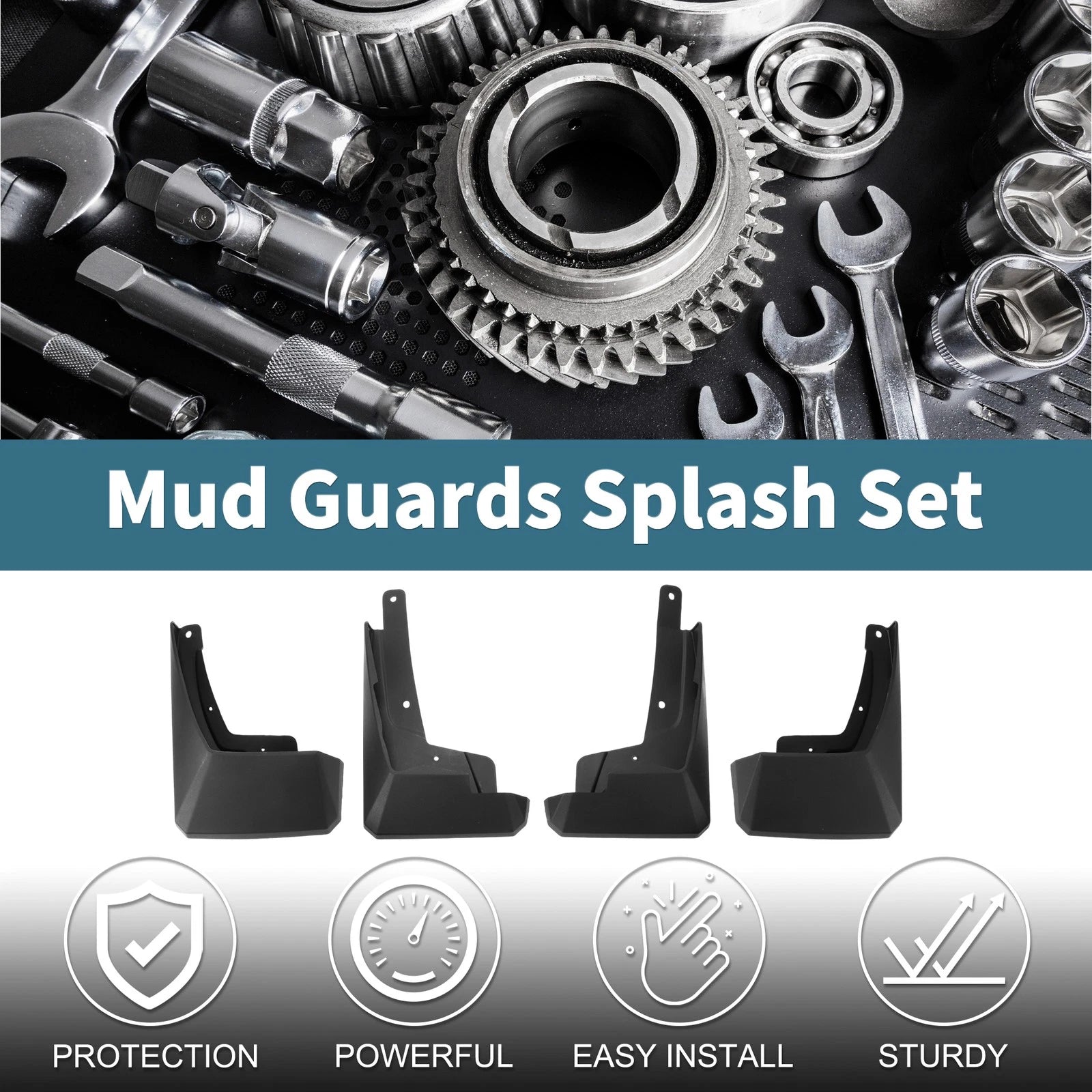 Set of 2 Mud Flaps Splash Guards for Toyota RUSH (2018–2022)
