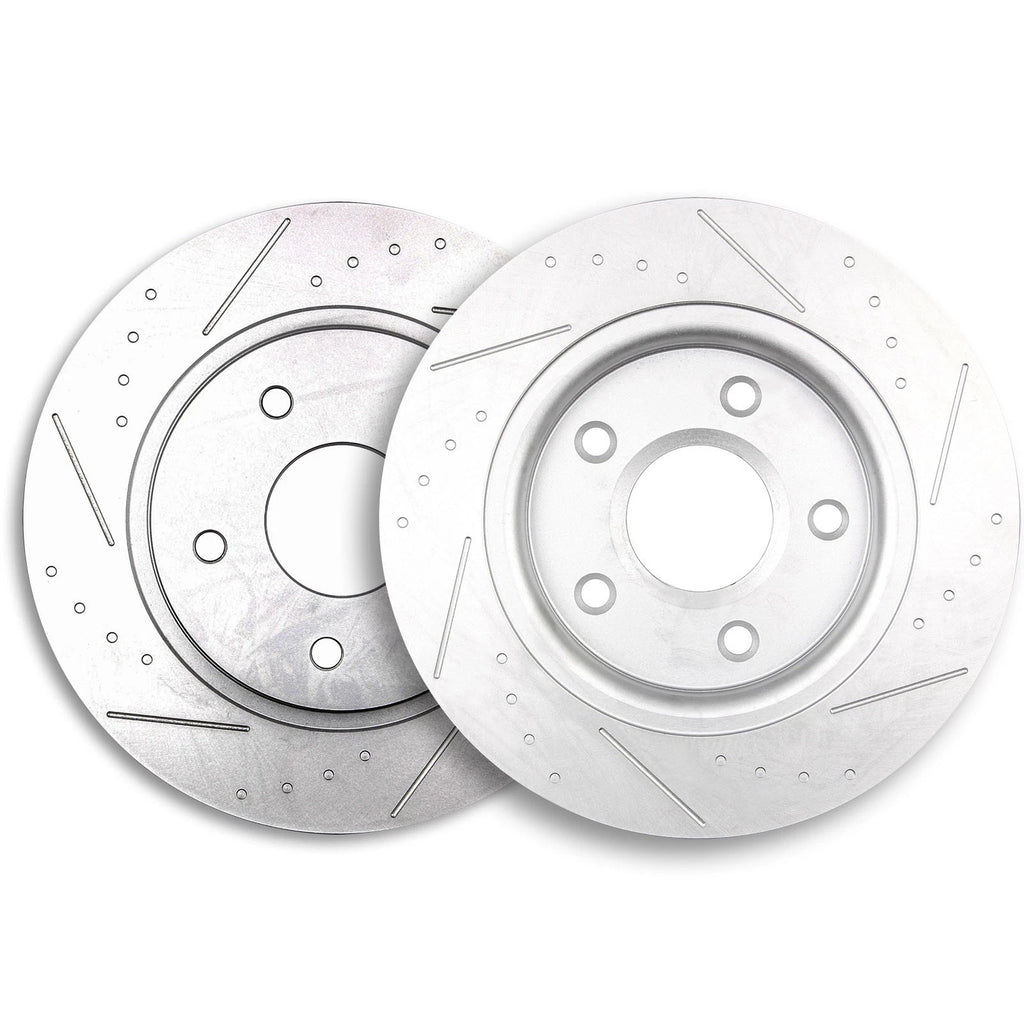 Set of 4 Rear Brake Ceramic Pads and Rotors for Dodge Grand Caravan, Journey, Town & Country