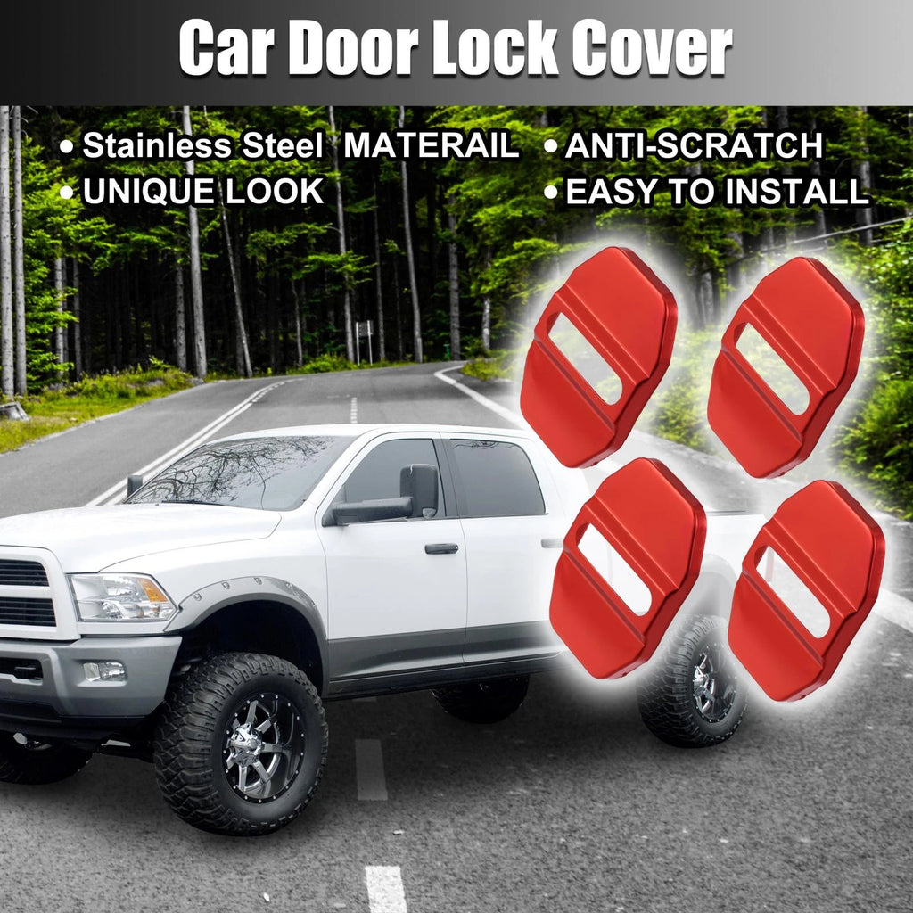 Set of 4 Car Door Lock Latches Cover Protector for Dodge Charger 