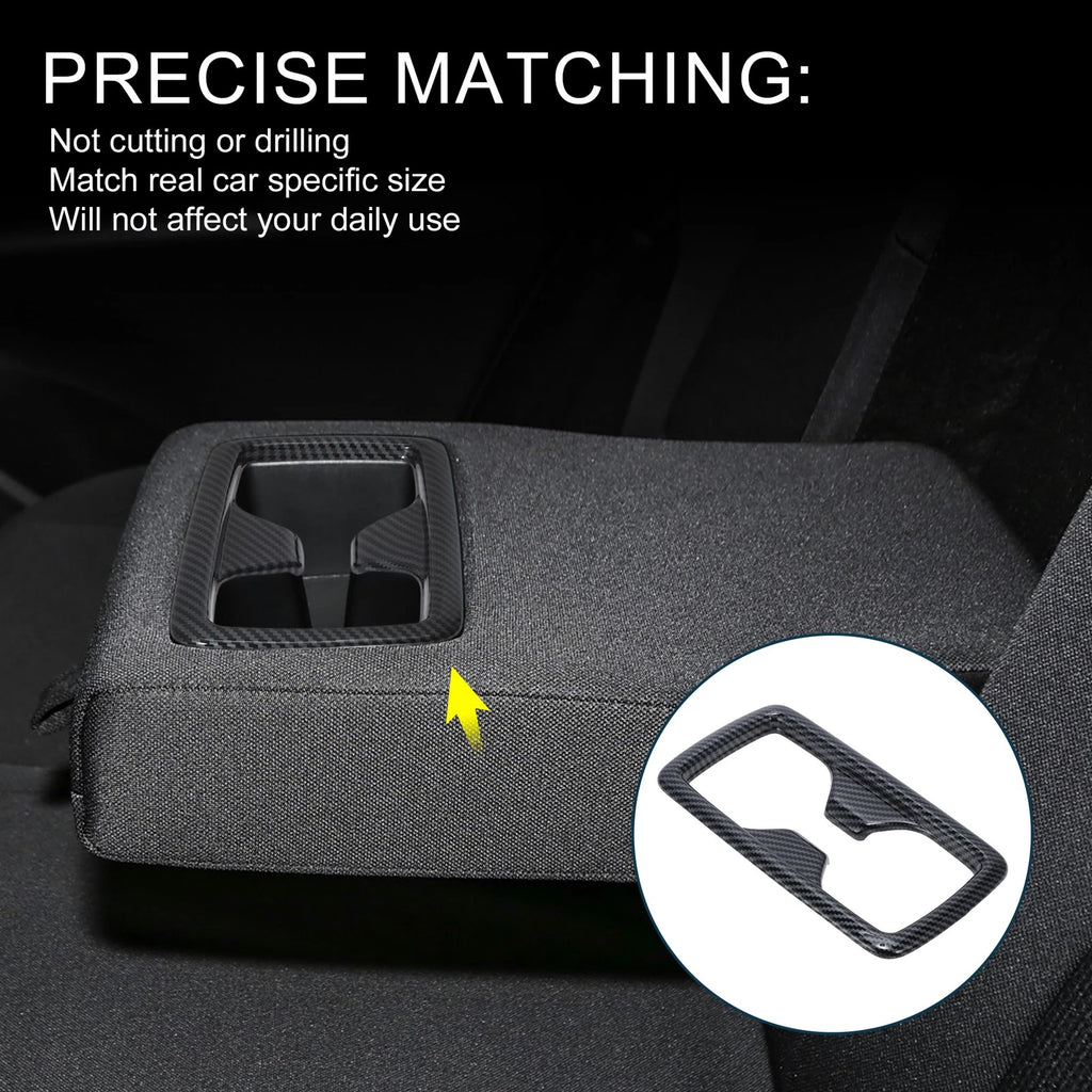 Rear Cup Holder Cover for Toyota Harrier 80 Series (1 Pcs, Carbon Fiber)