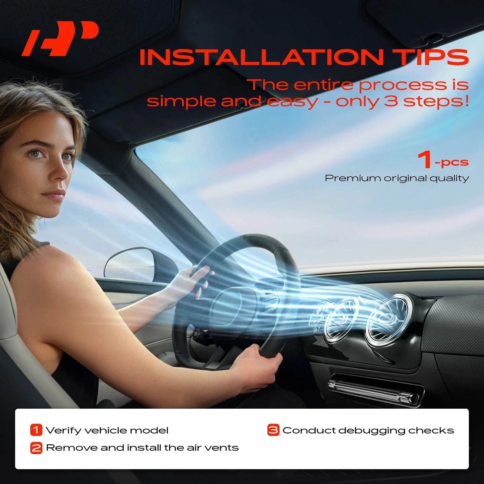 Front Center Dash Air Vent for Mercedes-Benz GL350 GL63 AMG (2013–2019)