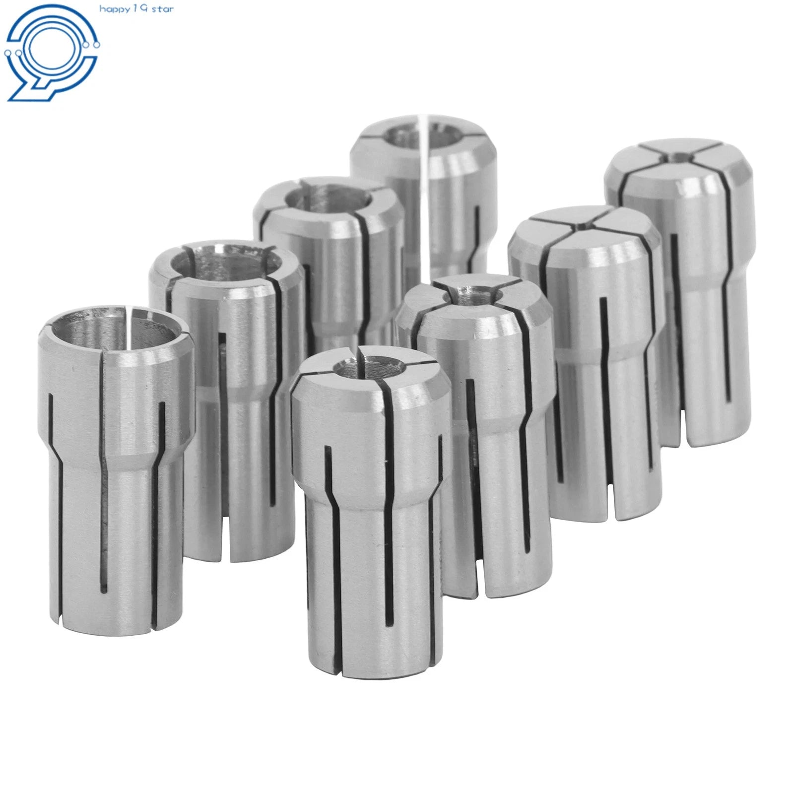 8pc Double Angle Collet Set for CNC Mill Lathe (1/8 to 9/16 Inch)