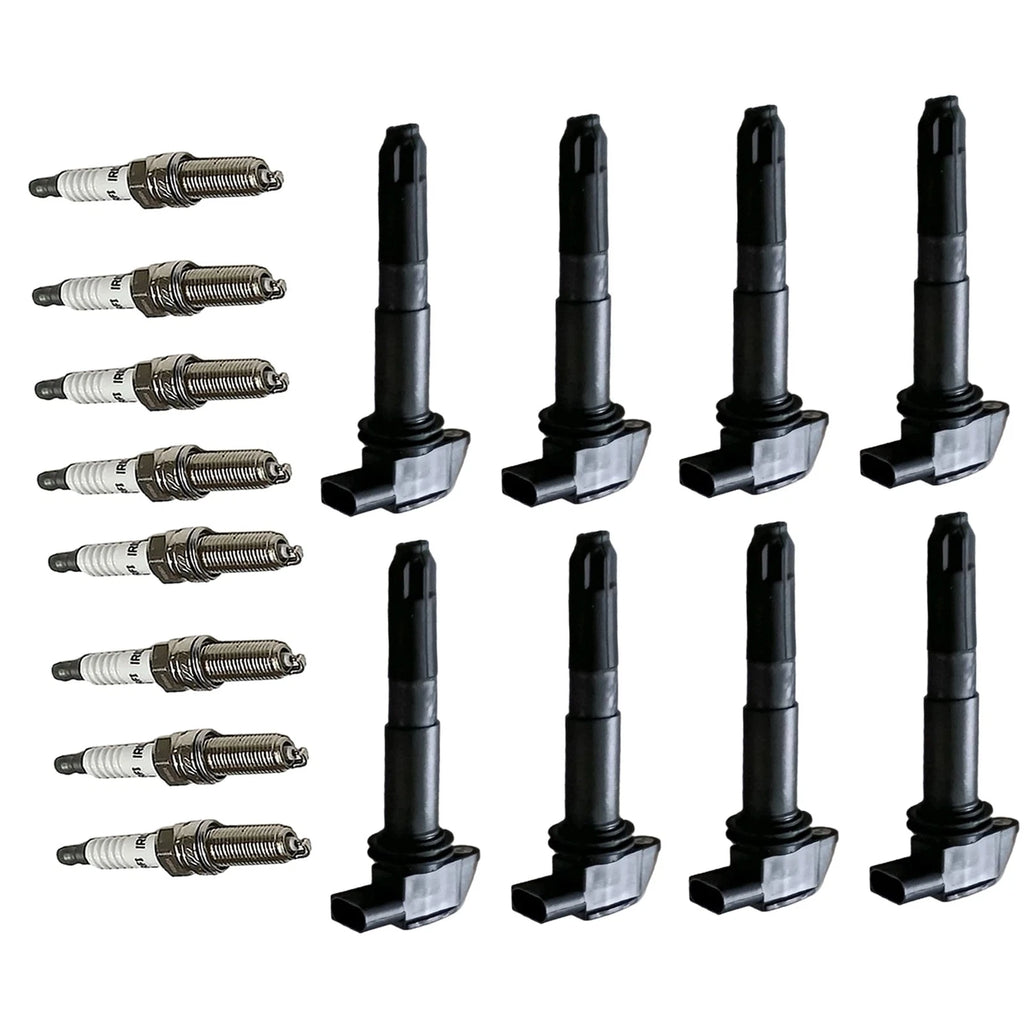 Set of 8 Ignition Coils & Iridium Spark Plugs for Porsche Cayenne (2003–2006)
