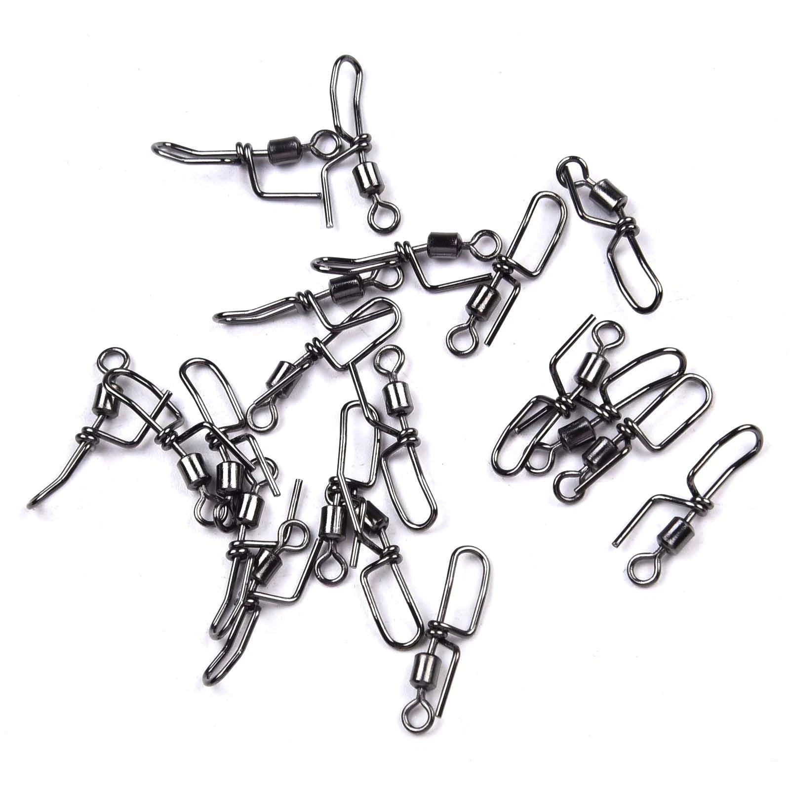 20PCS Heavy Duty Swivels for Sea Fishing Rigs (304 Stainless Steel)