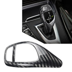 Carbon Fiber Black Gear Shift Knob Cover Trim for BMW 1 2 3 4 5 6 X3 X5 (2011–2023)