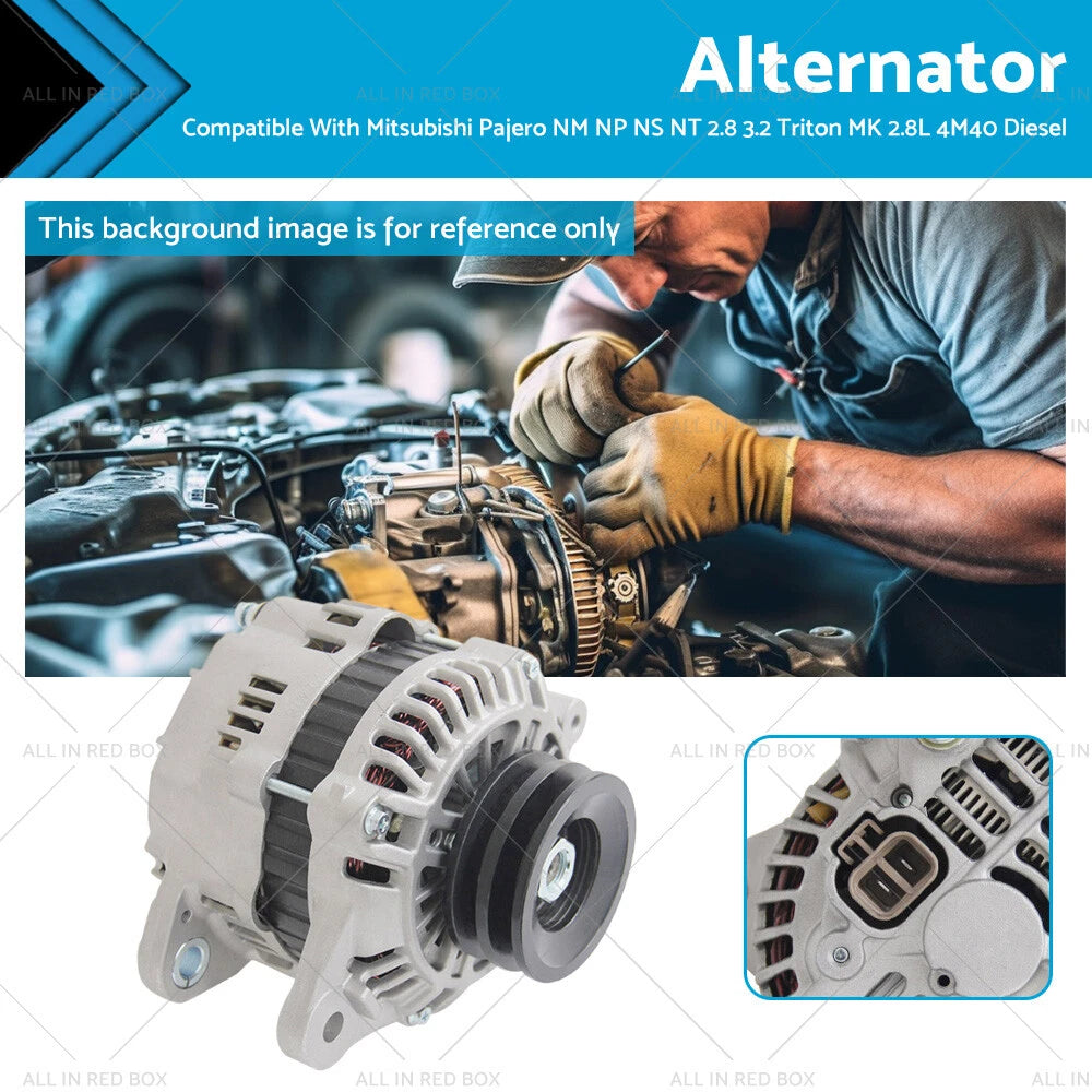 Alternator for Mitsubishi Triton MK ML 4M40 4M41 2.8 3.2L Turbo (1996–2006)