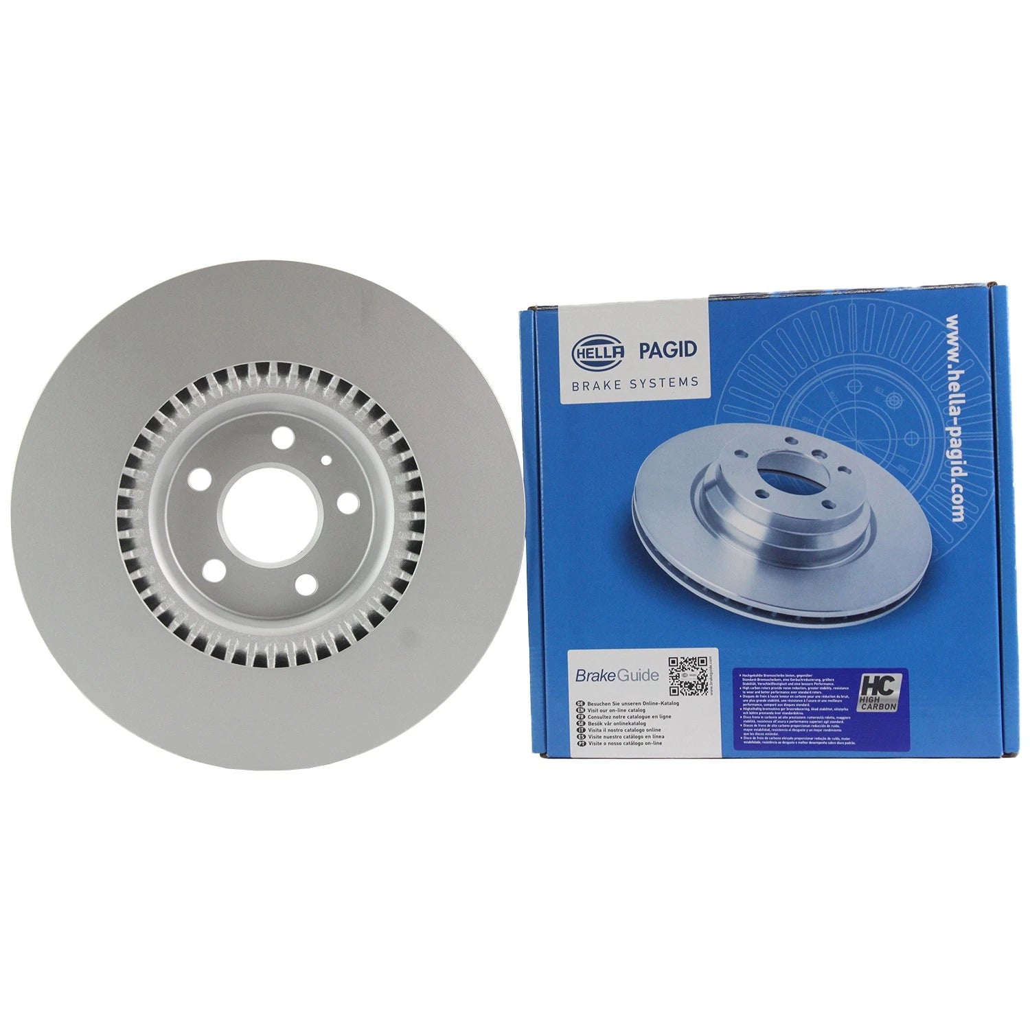 Hella 356mm Front Vented Disc Brake Rotor for Audi A6 A7 Quattro (2012–2018)