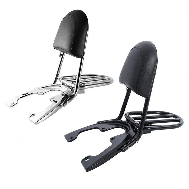 Sissy Bar Backrest Baseplate for Harley V-Rod VRSCAW (2007–2011) Black/Chrome