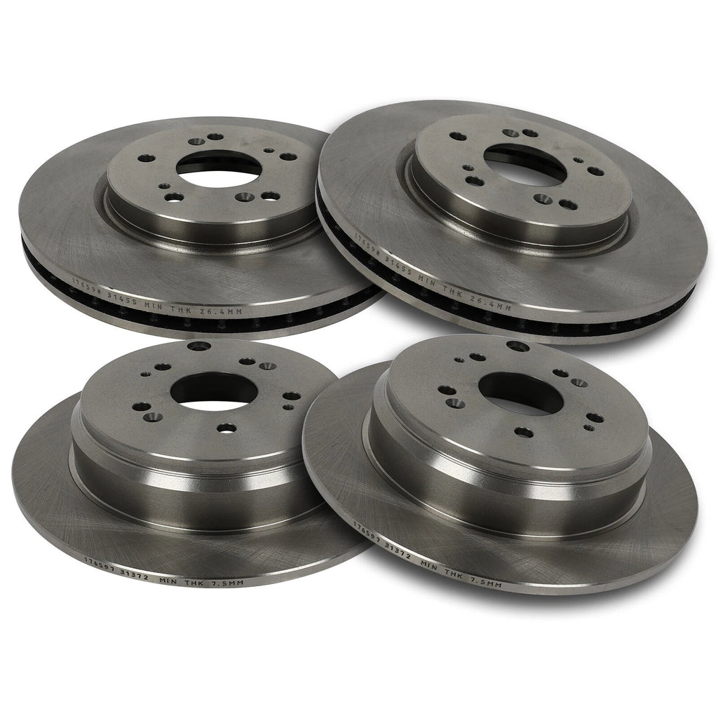Set of 4 Brake Rotors for Honda CR-V (2012–2016)