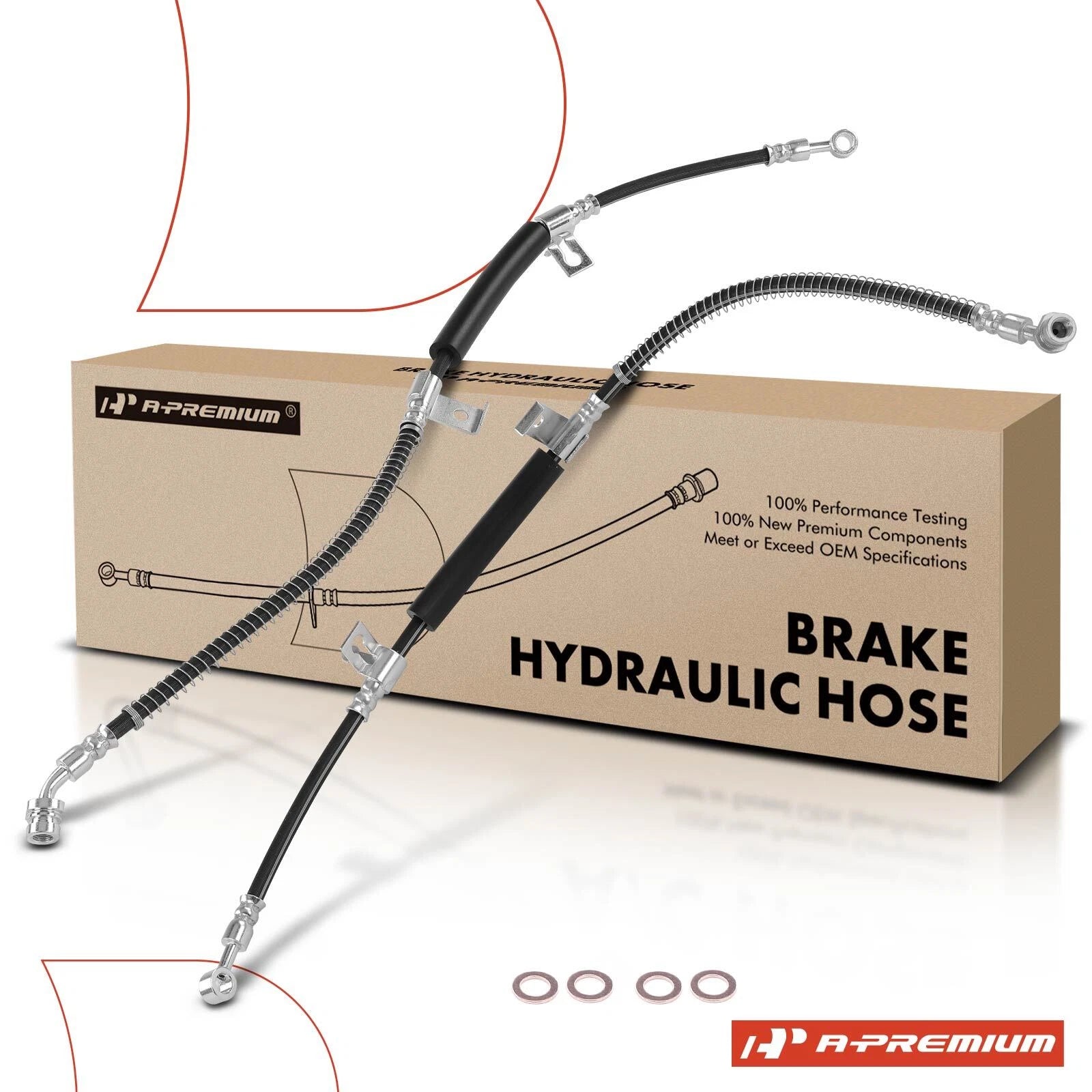 2X Front Brake Hydraulic Hose Line for Kia Sorento (2007–2009)