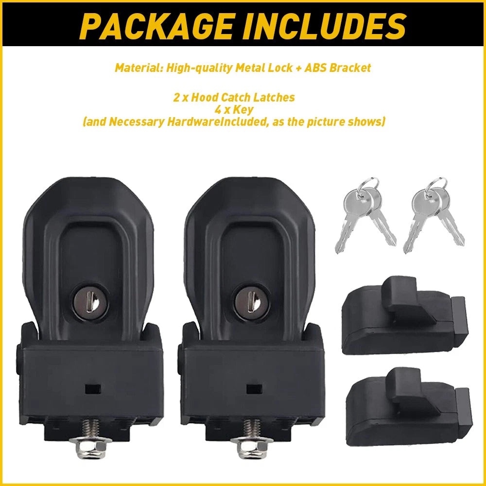 Locking Hood Latch for Jeep Wrangler JL JLU (2018–2023)