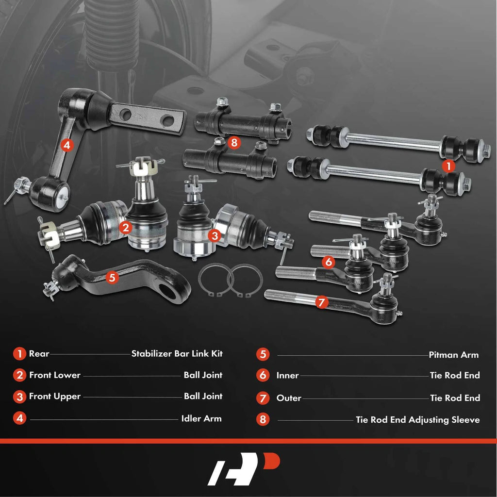Set of 14 Rear Idler & Pitman Arm Sway Bar Links for Dodge Ram 2500 (1997–1999)