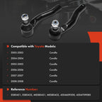 Front Outer Tie Rod End for Toyota Corolla 2003-2008 (L4 1.8L)