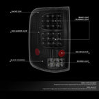 2X Full LED Tail Brake Light Reverse Lamps for Ford F150 Lobo (2004–2008)