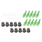 10 Pcs Motorcycle Aluminum Green Windshield Bolt Kit