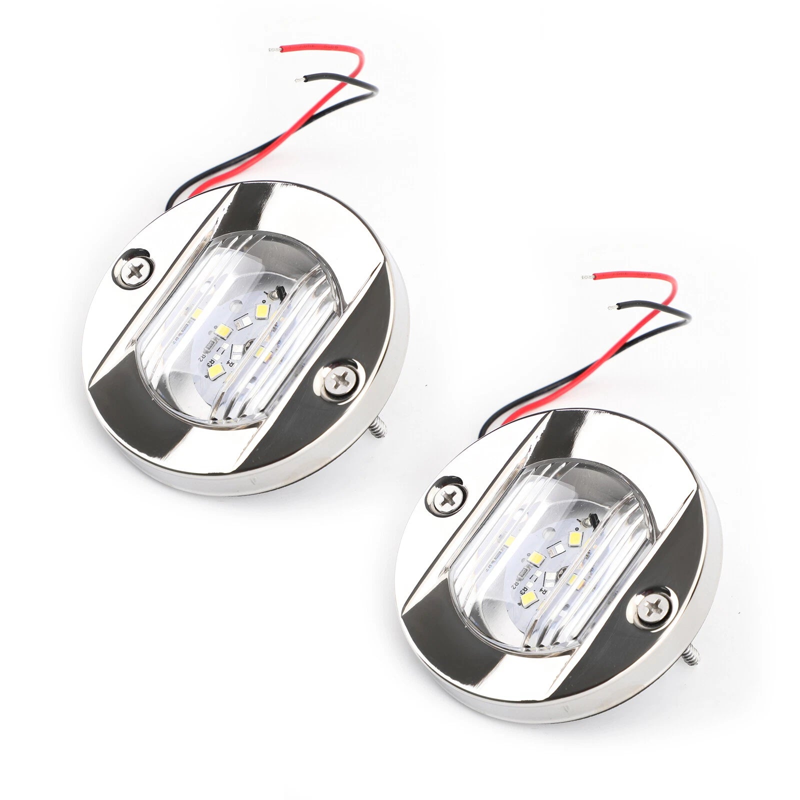 2X 12V Marine Blue Underwater LED Light for Boat (316 Stainless)