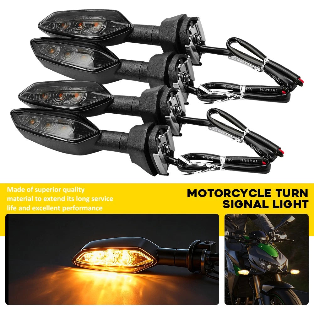 4X LED Turn Signal Lights for Kawasaki Z750/S Z300 Z250 SL Z125 PRO