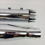 RCX 4.0" Chrome Slip-on Mufflers for Harley Touring (2017–2025)