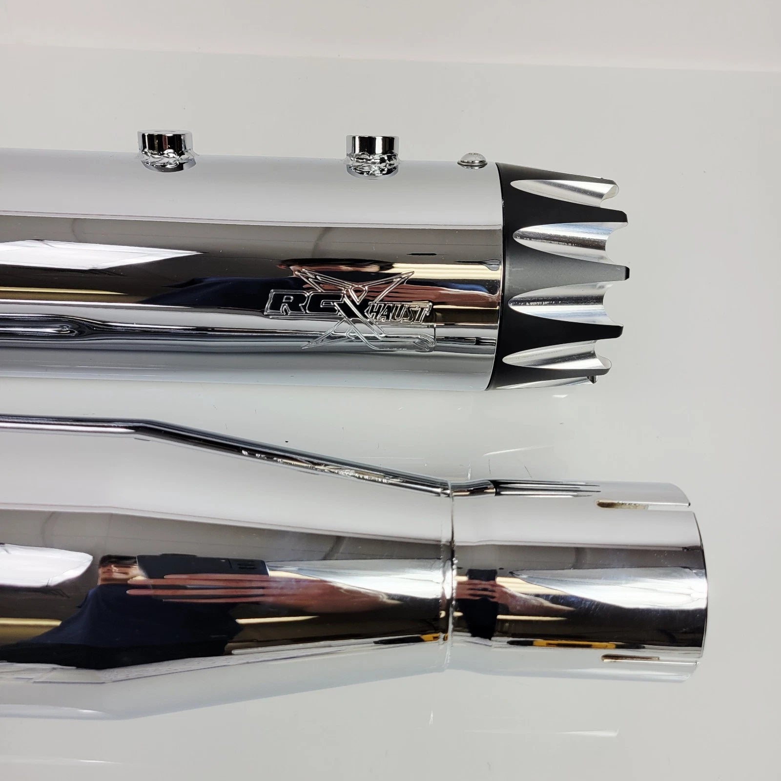 RCX 4.0" Chrome Slip-on Mufflers for Harley Touring (2017–2025)