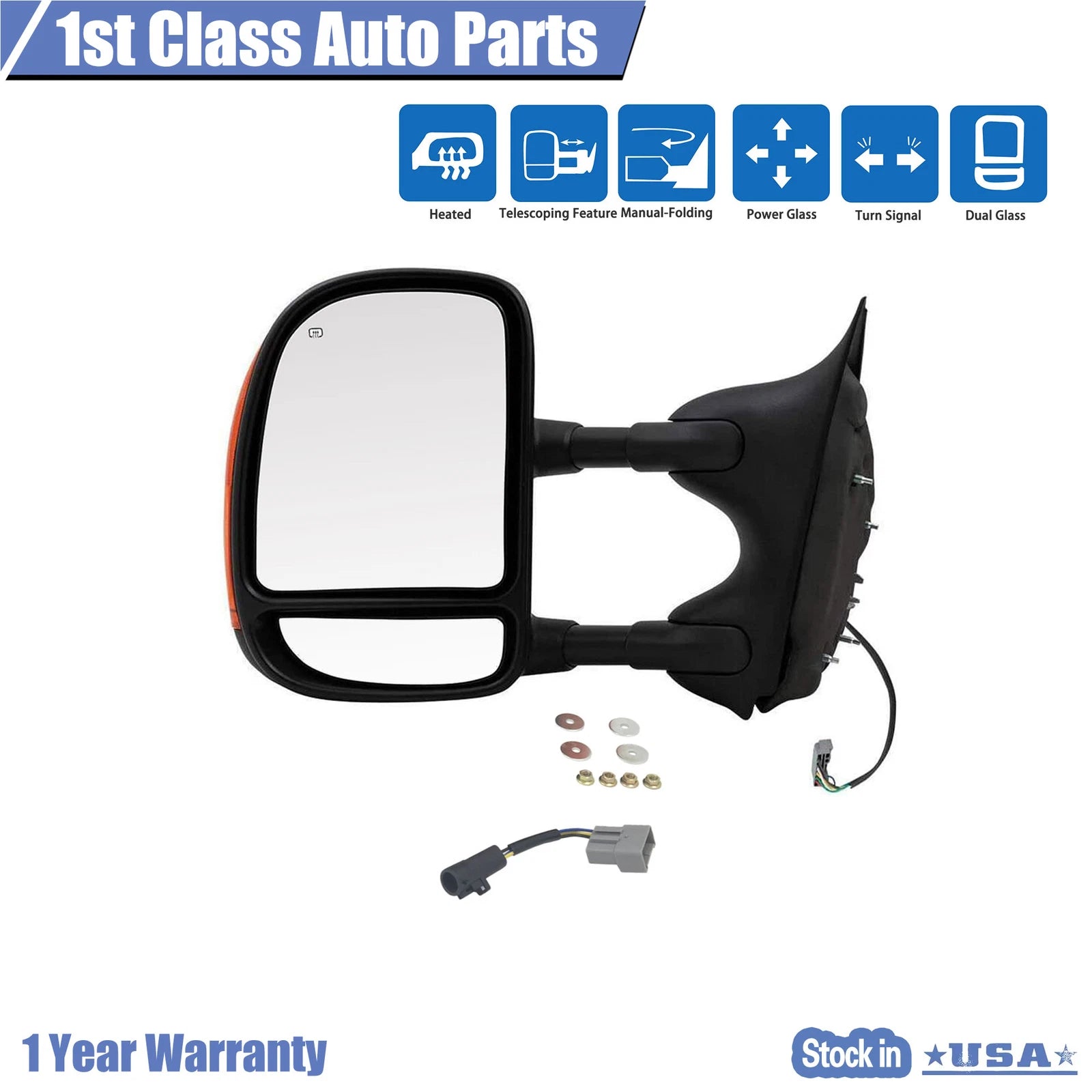 Left Power Heated Signal Mirror for Ford F-250 F-350 Super Duty