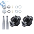 Set of 2 Trailer Axle Hub Assemblies for 3500 lbs (5-Lug, Pre-Greased)