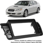 Double Din Stereo Radio Fascia Panel Trim for Subaru Outback Legacy (04-09)