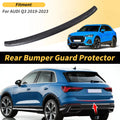Rear Bumper Topper for Audi Q3 (2019–2023) Black Carbon Fiber