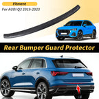 Rear Bumper Topper for Audi Q3 (2019–2023) Black Carbon Fiber