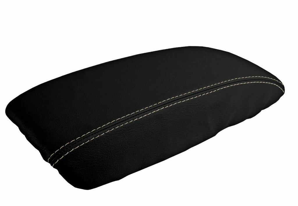 Leather Console Lid Armrest Cover for Honda Accord (1998–2002) Beige Stitch