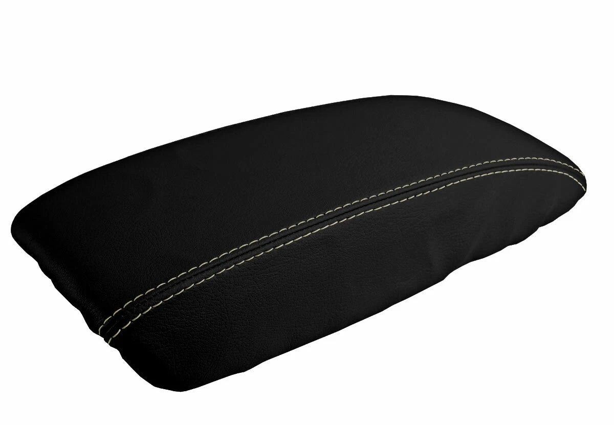 Leather Console Lid Armrest Cover for Honda Accord (1998–2002) Beige Stitch