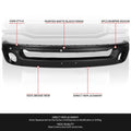 3pcs Front Bumper Face Bar Replacement for Dodge Ram 1500 2500 3500 (2002–2009)