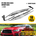 Set of 10 Chrome Delete Blackout Overlays for Infiniti Q50 (2014–2024)
