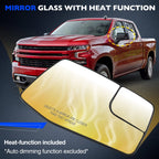 Heated Mirror Glass for GMC Sierra, Chevy Silverado (2019-2025)