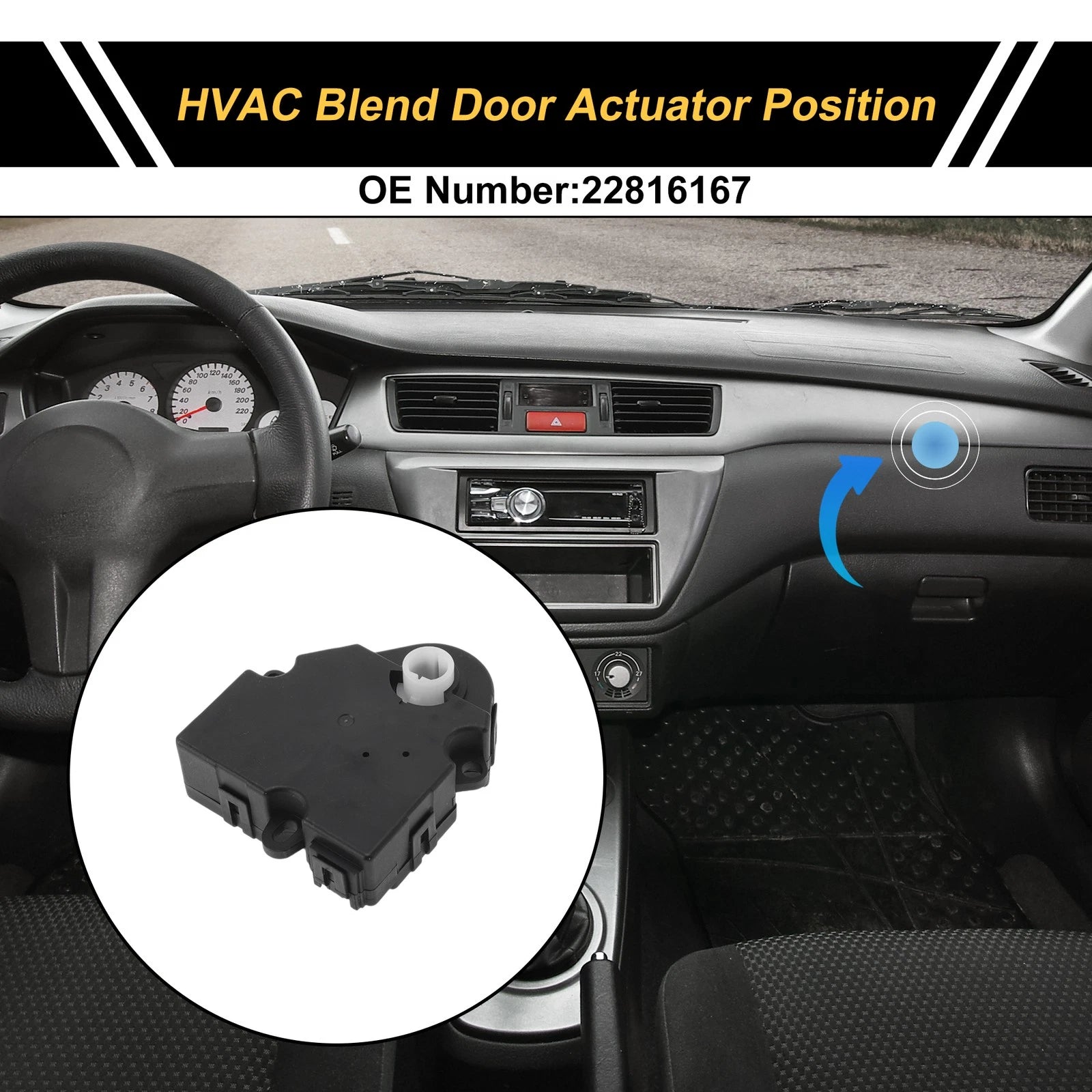 HVAC Heater Blend Door Actuator for Buick Enclave (2013–2017) No. 22816167