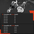 2X Front Upper Ball Joint for Honda Accord (2003–2007) Acura TSX (2004–2008)